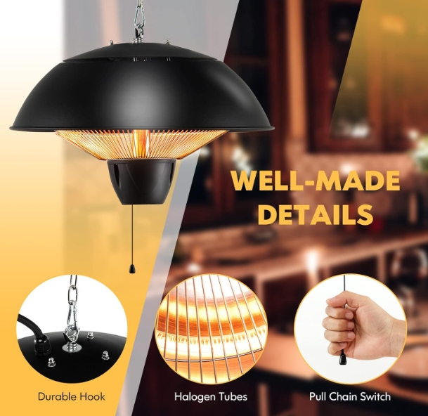 Ceiling mounted infrared heater